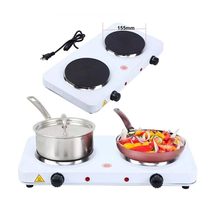 Electric Hot Plate Double - 2500W (White)