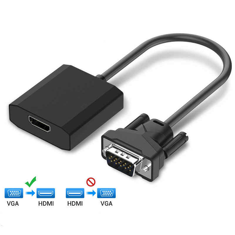 Buy VGA to HDMI Cable Convertor Adaptor with Audio Full HD in Sri Lanka ...